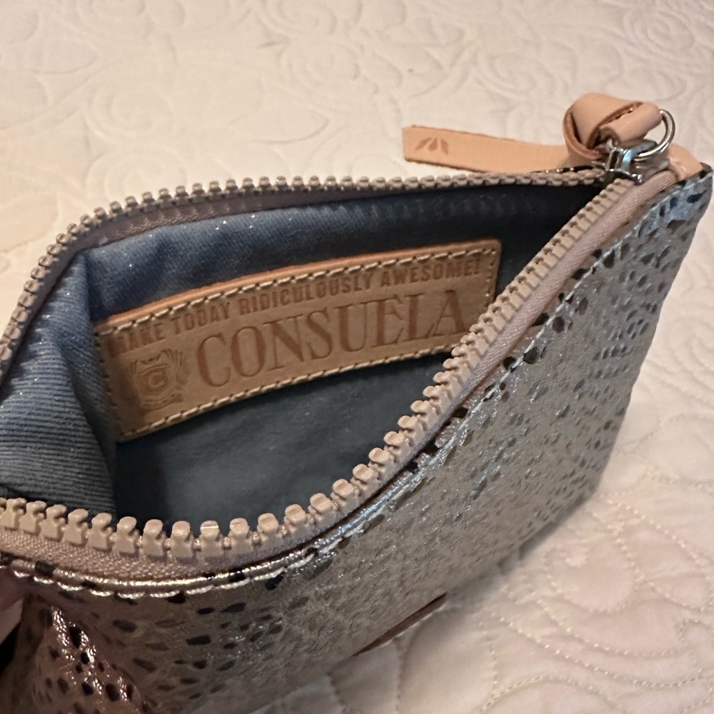 Consuela Metallic and Tan Wristlet Set - Picture 4 of 4